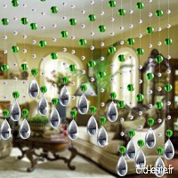 Rideau de perles en verre de cristal Xshuai® - pour salon  chambre à coucher  rideau de porte-fenêtre  décoration de mariage - B074H134HL